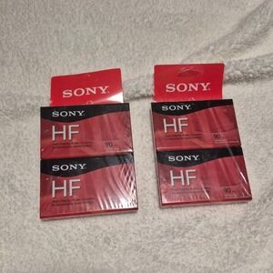 Lot of 4 Sony HF 90 High Fidelity Audio Cassette Tapes Normal Bias Type I Sealed